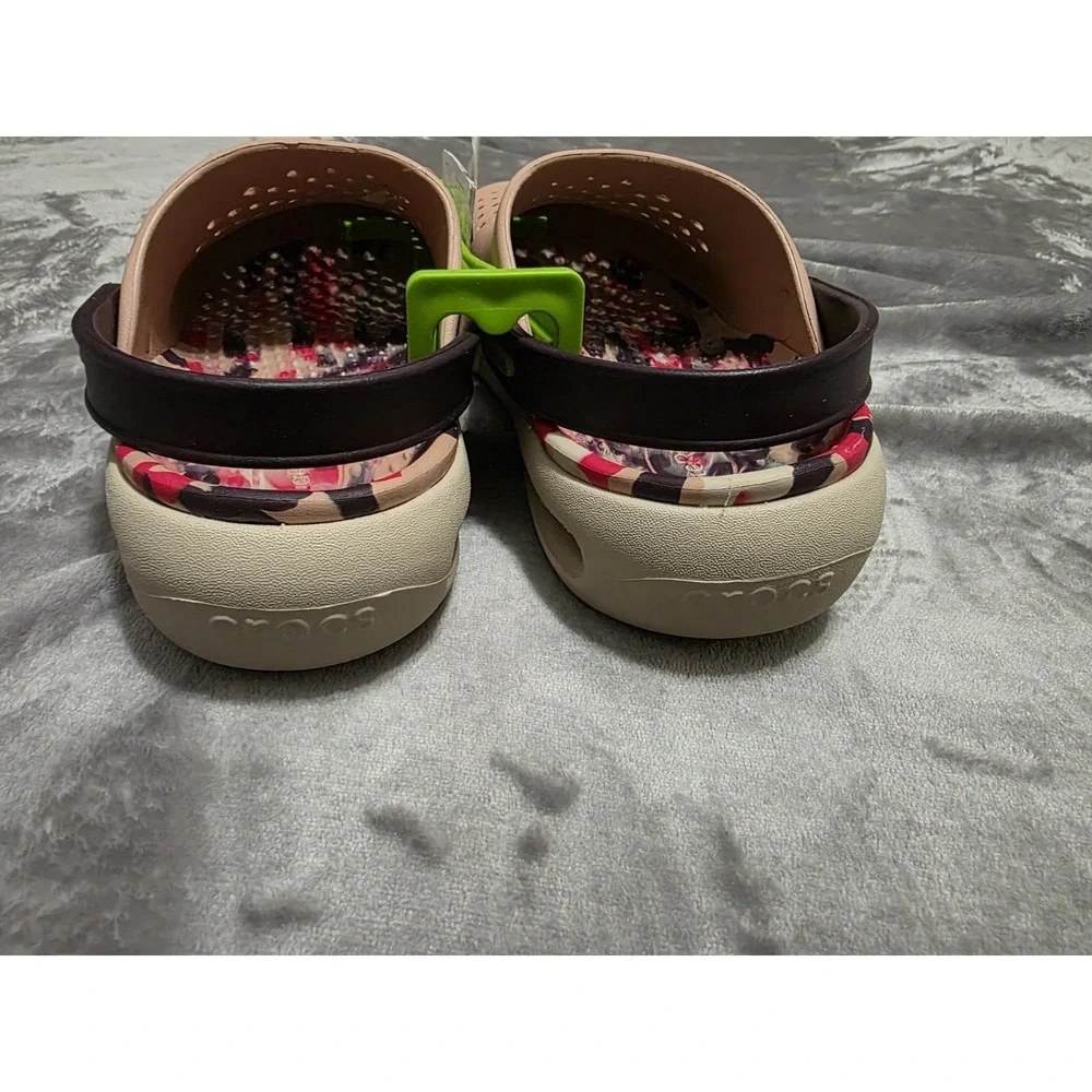 Crocs Inmotion Pink Caramel Marbled‎ Clog Men's Size 12 Slip On Shoes
